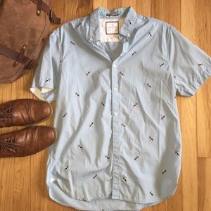 Slim Fit Boston Terrier Button Down